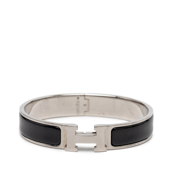 Hermes Jewelry - Pre-Loved Hermes Narrow Enamel Clic H Bracelet PM